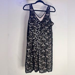 NY&Company Black floral lace dress. Size L
